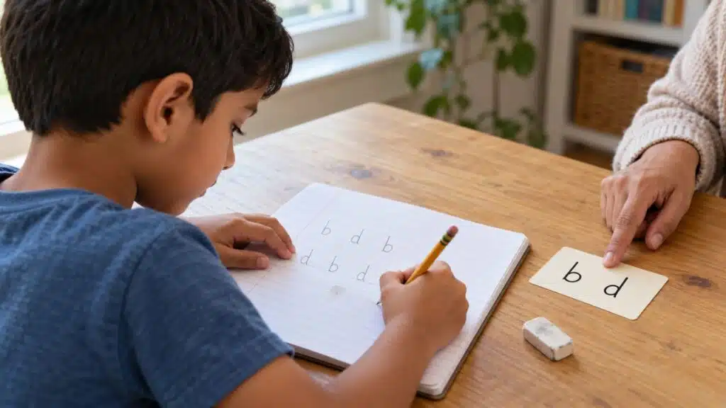 why kids mix up b and d